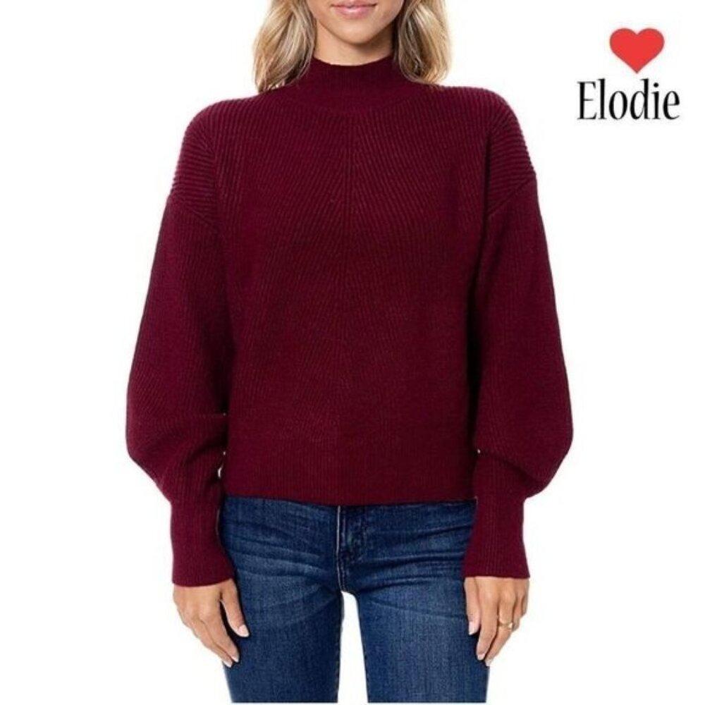 Elodie Women's Mock Neck Long Sleeve Sweater Casual Lightweight Top NWT‎